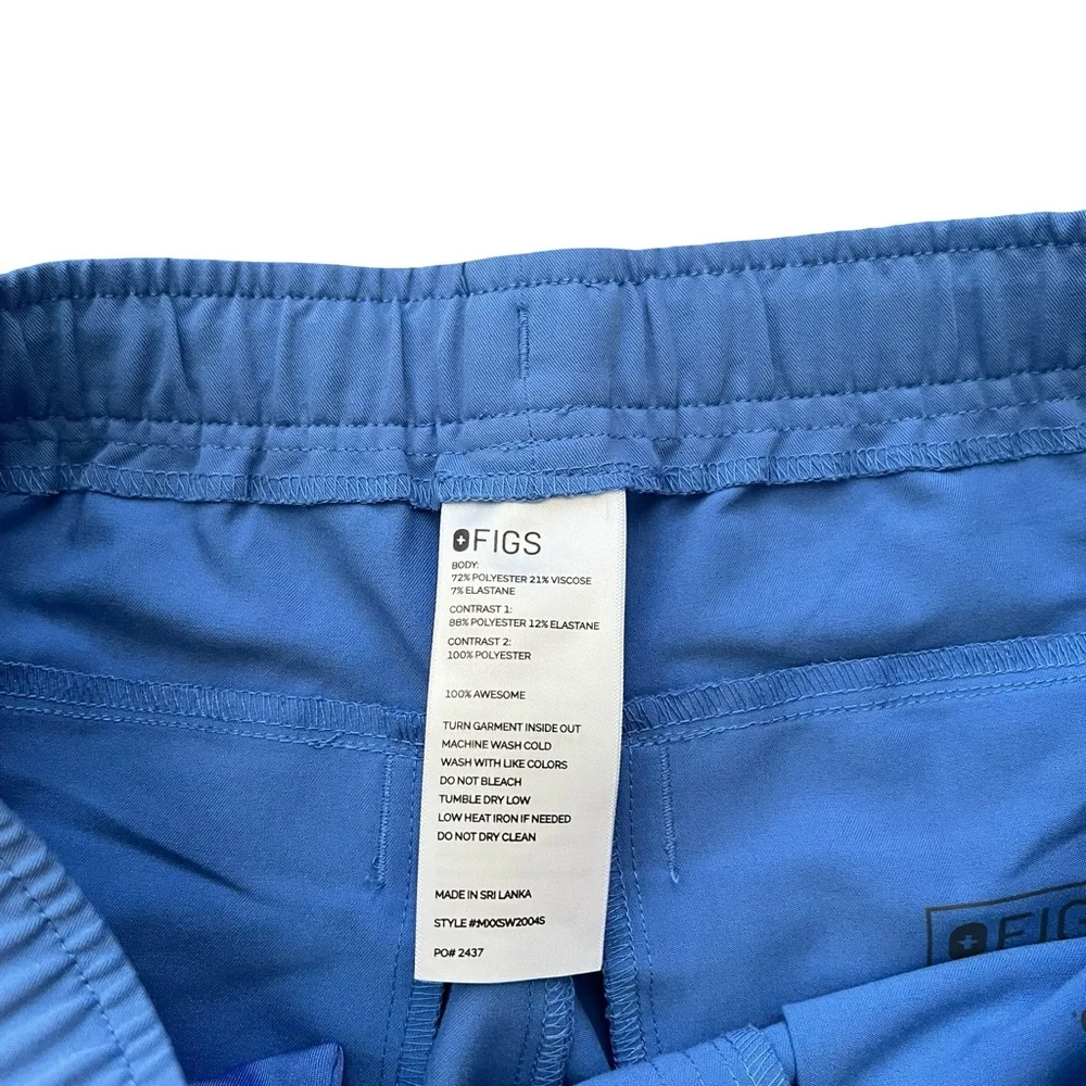 Figs Tansen Jogger Scrub Pants Ceil Blue Med Short